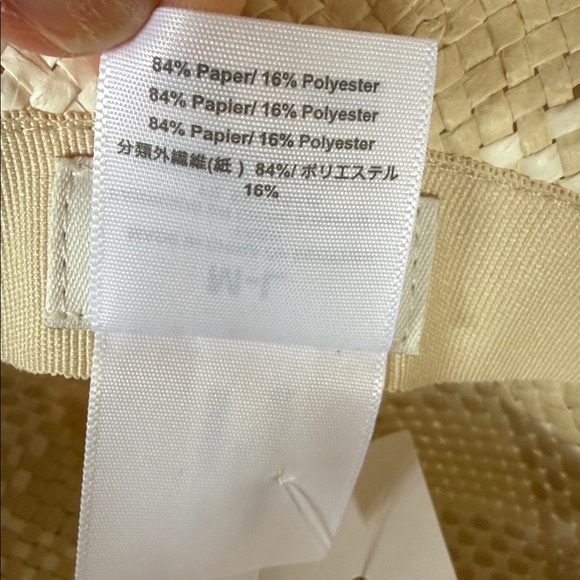 NWT J.Crew Factory Ivory & Beige Gingham Checkered Bucket Hat Size Med / Large - Picture 8 of 17